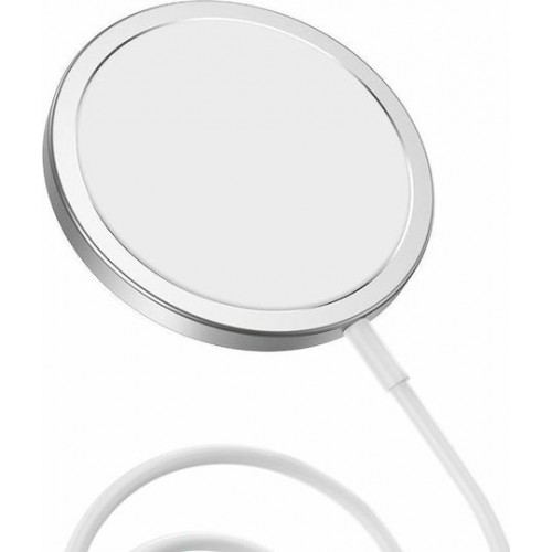 Hoco Ασύρματος Φορτιστής (Qi Pad) 15W Power Delivery Λευκός (CW30 Pro)