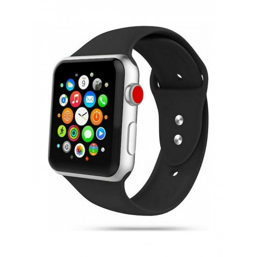 Tech-Protect Smoothband Λουράκι Σιλικόνης Μαυρο (Apple Watch 38/40/41mm)