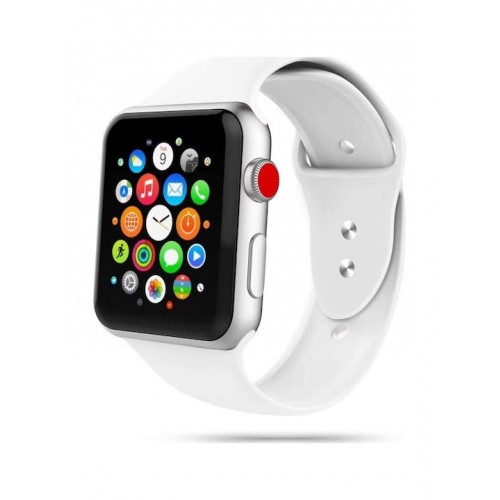 Tech-Protect Smoothband Λουράκι Σιλικόνης Ασπρο (Apple Watch 38/40/41mm)