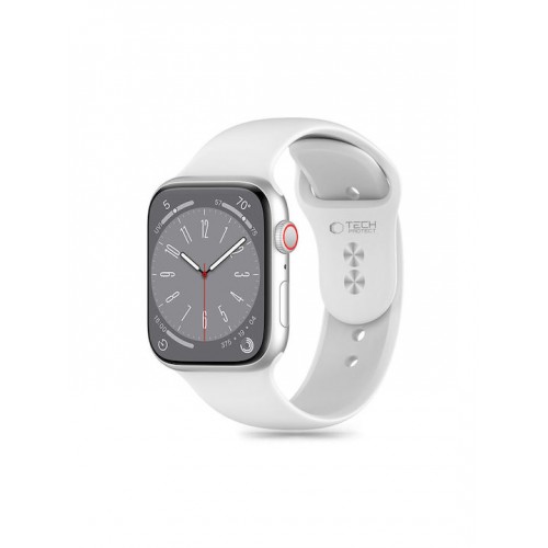 Tech-Protect Λουράκι Σιλικόνης Ασπρο (Apple Watch 44/45/46/49mm)