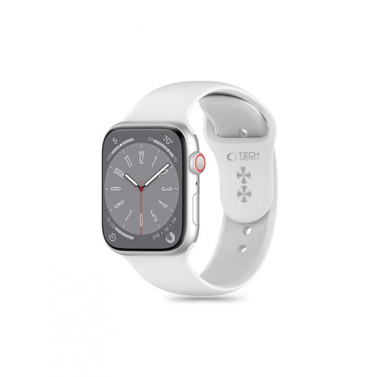 Tech-Protect Λουράκι Σιλικόνης Ασπρο (Apple Watch 44/45/46/49mm)