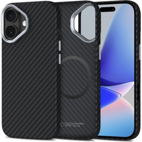 Tech-Protect Ion Carbon Back Cover Πλαστικό Ασημί (iPhone 17)