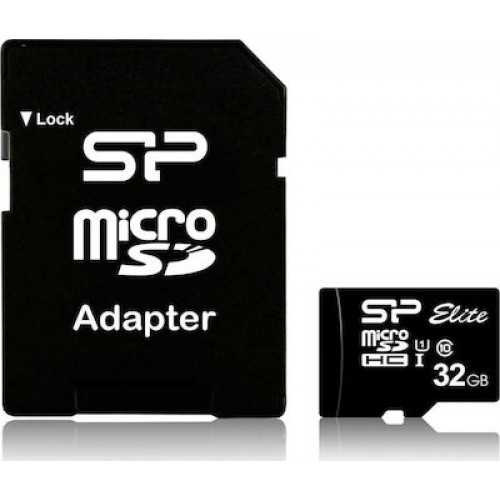 Silicon Power microSDHC 32GB Class 10 U1 UHS-I με αντάπτορα