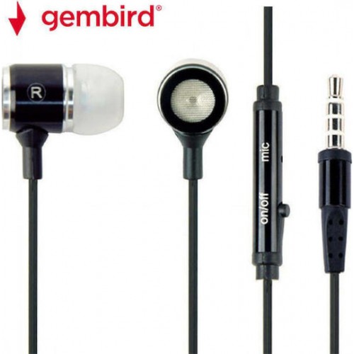 Gembird EP-001 In-ear Handsfree με Βύσμα 3.5mm Μαύρο Gembird EP-001 In-ear Handsfree με Βύσμα 3.5mm Μαύρο