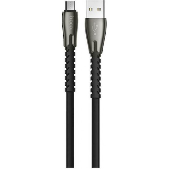 Hoco Braided USB 2.0 to micro USB Cable Μαύρο 1.2m (U58 Core)