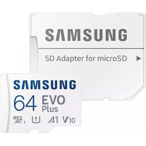 Samsung microSDXC 64GB Class 10 U1 V10 A1 UHS-I με αντάπτορα