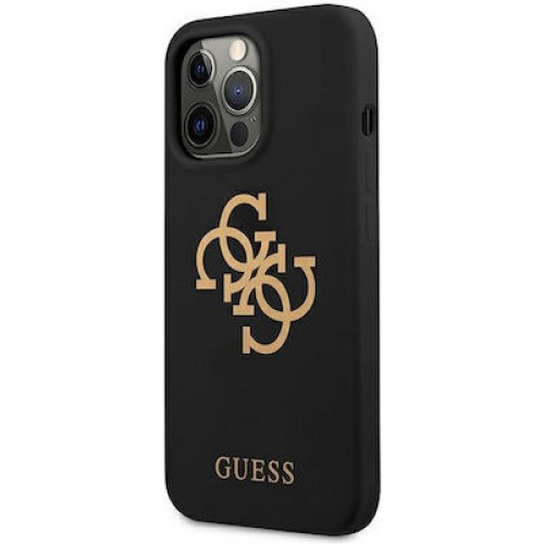 Guess 4G Logo Back Cover Σιλικόνης Μαύρο (iPhone 13 Pro)