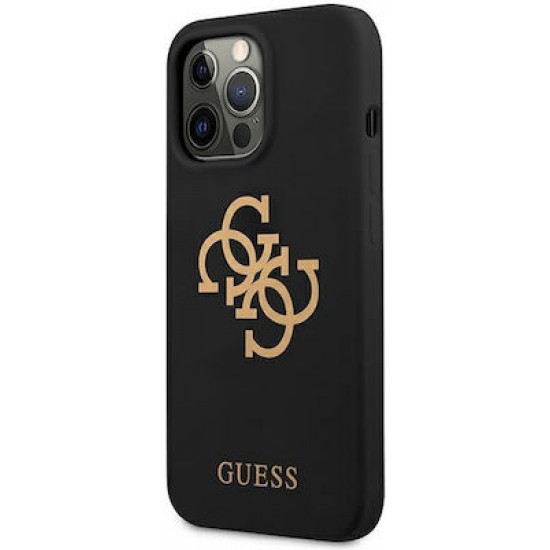 Guess 4G Logo Back Cover Σιλικόνης Μαύρο (iPhone 13 Pro Max)