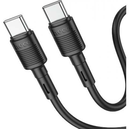 Hoco X83 USB 2.0 Cable USB-C male - USB-C 60W Μαύρο 1m