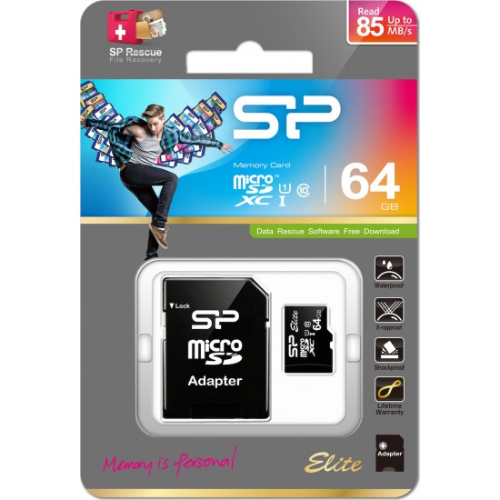 Silicon Power microSDXC 64GB Class 10 U1 UHS-I