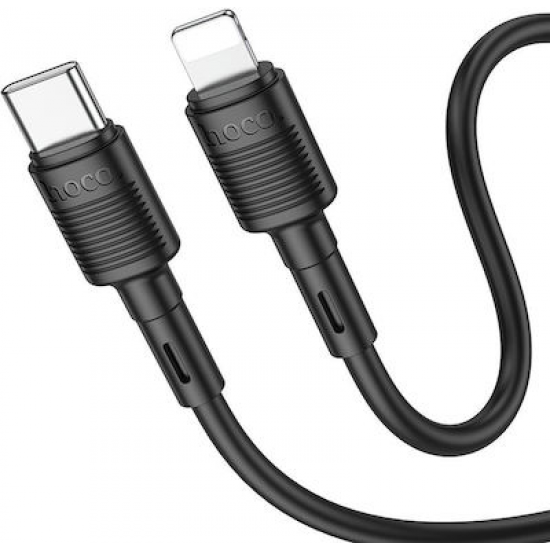 Hoco Χ83 USB-C to Lightning Cable 20W Black 1m