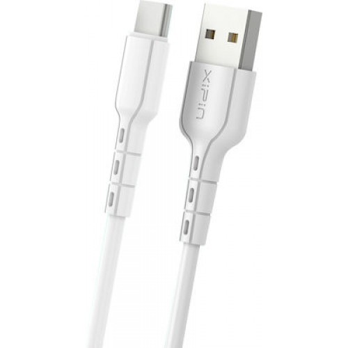 Xipin LX59 USB 2.0 Cable USB-C male - USB-A male Λευκό 1m