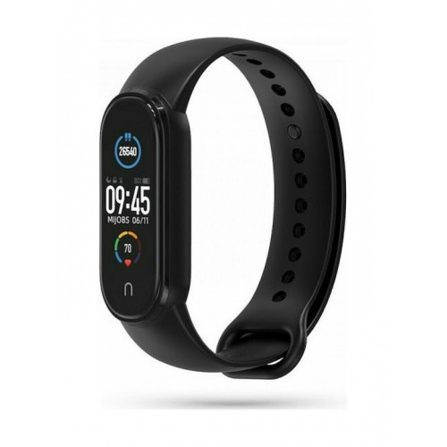 Tech-Protect Icon Λουράκι Σιλικόνης Μαύρο (Mi Smart Band 5 / 6 / 7)