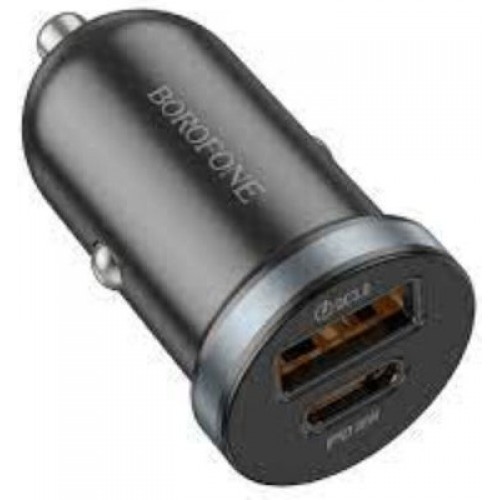 Borofone Φορτιστής Αυτοκινήτου Μαύρος με Θύρες: 1xUSB 1xType-C Borofone Φορτιστής Αυτοκινήτου Μαύρος με Θύρες: 1xUSB 1xType-C