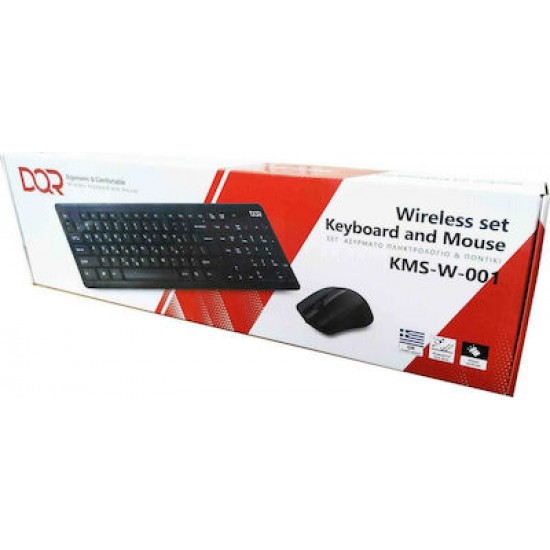 DQR KMS-W-001 Ασύρματο Σετ Πληκτρολόγιο & Ποντίκι Ελληνικό