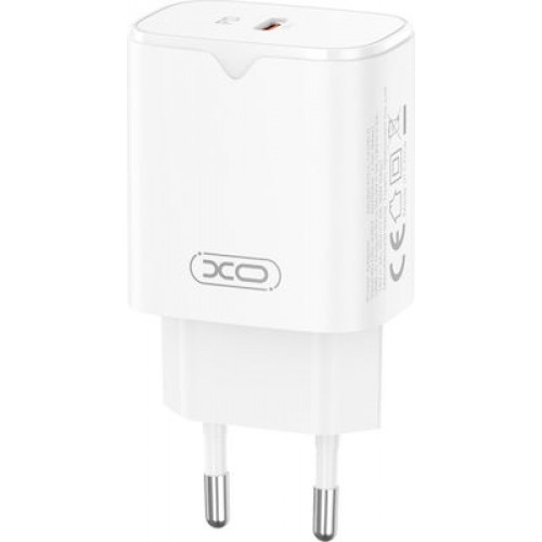 XO Φορτιστής Χωρίς Καλώδιο με Θύρα USB-C 30W Power Delivery Λευκός (L131)