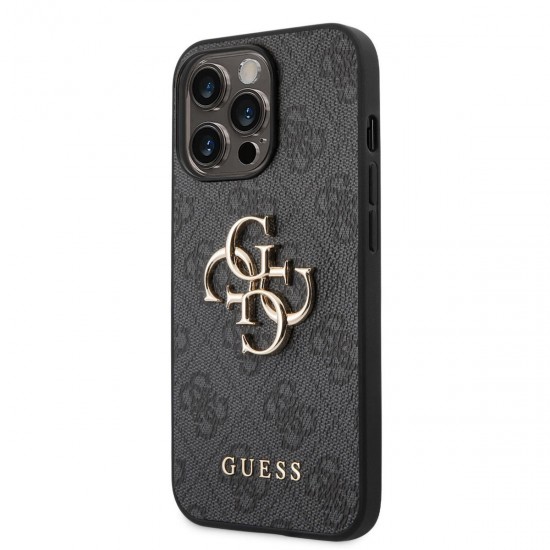 Guess Big 4G Logo Back Cover Δερματίνης Γκρι (iPhone 14 Pro)