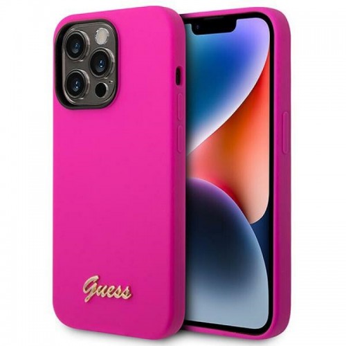 Guess Vintage Back Cover Σιλικόνης Fuchsia (iPhone 14 Pro Max)