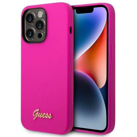 Guess Vintage Back Cover Σιλικόνης Fuchsia (iPhone 14 Pro)