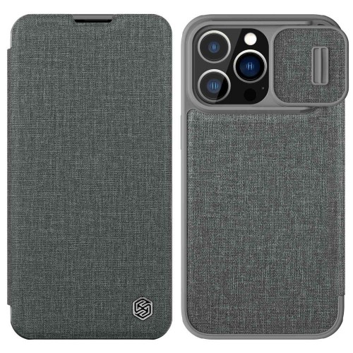 Nillkin Qin Pro Book Δερματίνης / Πλαστικό Γκρι (iPhone 14 Pro Max)