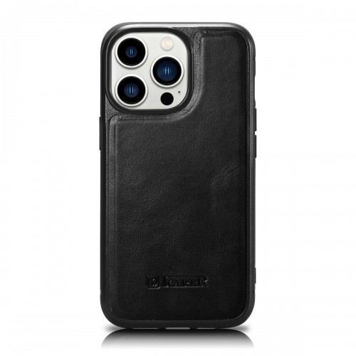 iCarer Leather Oil Wax Back Cover Δερμάτινο Μαύρο (iPhone 14 Pro)  iCarer Leather Oil Wax Back Cover Δερμάτινο Μαύρο (iPhone 14 Pro)