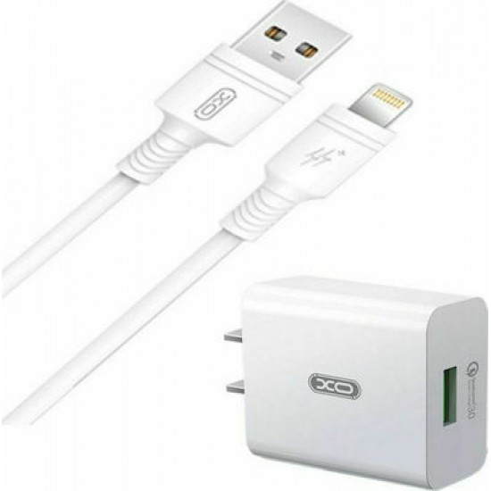 Φορτιστής XO L97 με καλώδιο USB σε Lighting 1m (Άσπρο)