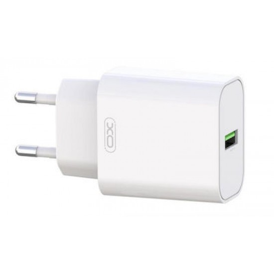 XO Φορτιστής Χωρίς Καλώδιο με Θύρα USB-A 18W Quick Charge 3.0 Λευκός (L103)