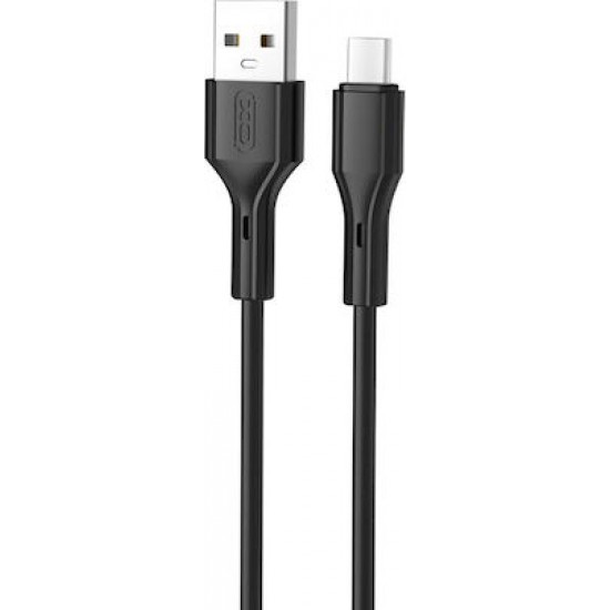 XO NB230C USB 2.0 Cable USB-C male - USB-A Μαύρο 1m (XO-NB230c-BK)