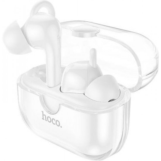 Hoco TWS EW22 In-ear Bluetooth Handsfree Ακουστικά με Θήκη Φόρτισης Λευκά