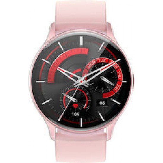Hoco Y15 Aluminium Smartwatch με Παλμογράφο (Ροζ Χρυσό)