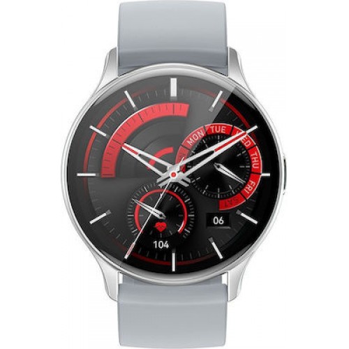 Hoco Y15 Aluminium Smartwatch με Παλμογράφο (Ασημί)