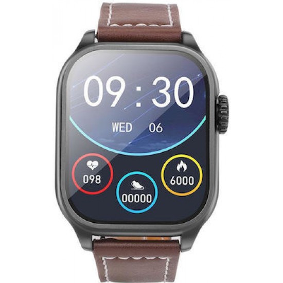 Hoco Y17 Smartwatch με Παλμογράφο (Μαύρο)