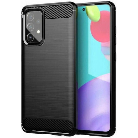 Forcell Carbon Back Cover Σιλικόνης Μαύρο (Galaxy A53)