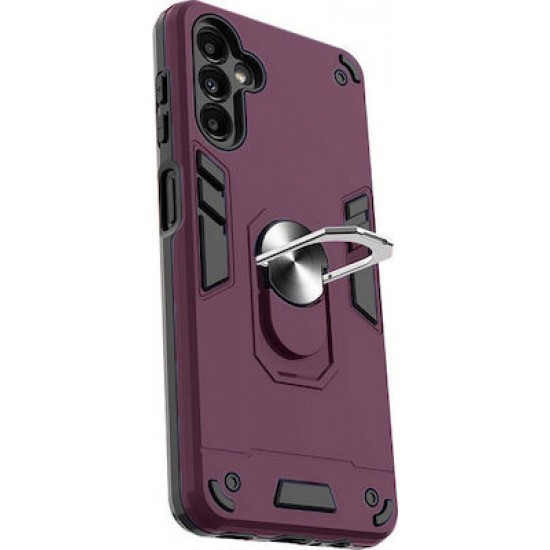 Θήκη Hybrid Shockproof Armor Case Stand Metal Ring για Samsung Galaxy A54 - Μπορντό