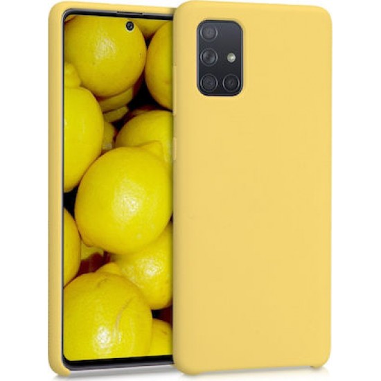 Matt Back Cover Σιλικόνης Κίτρινο (Galaxy A71)