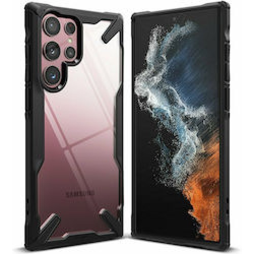Ringke Fusion X Back Cover Πλαστικό Ανθεκτική Μαύρο (Galaxy S22 Ultra 5G)