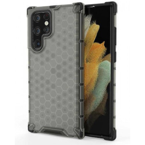 Tel Protect Honeycomb Back Cover Πλαστικό Ανθεκτική Γκρι (Galaxy S22 Ultra 5G)
