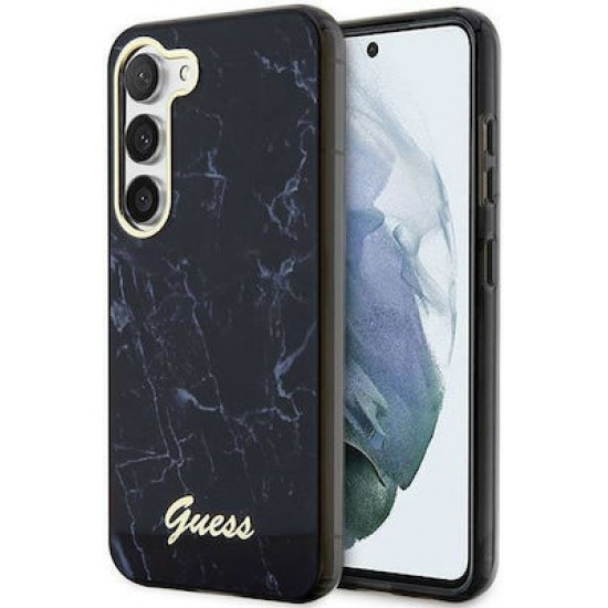 Guess Back Cover Πλαστικό Marble Black (Galaxy S23)
