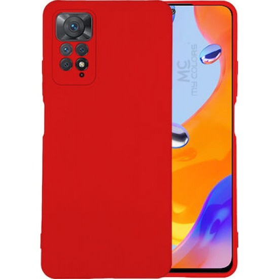 Bodycell Square Liquid Back Cover Σιλικόνης Red (Redmi Note 11 Pro)