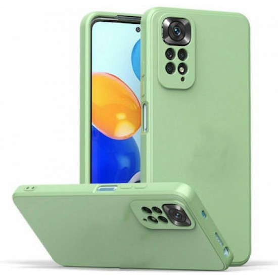 Bodycell Square Liquid Back Cover Σιλικόνης Light Green (Redmi Note 11 Pro)