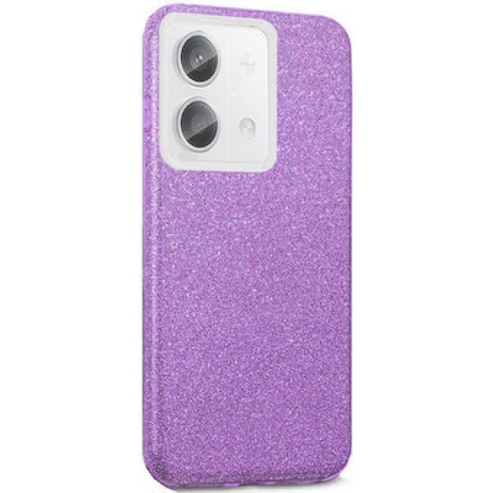 Glitter Strass Back Cover Σιλικόνης Μωβ (Redmi Note 13 5G)