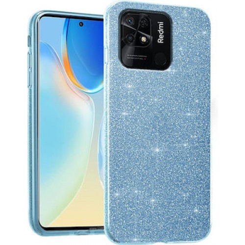 Glitter Strass Back Cover Σιλικόνης Γαλαζιο (Redmi Note 13 Pro 5G)