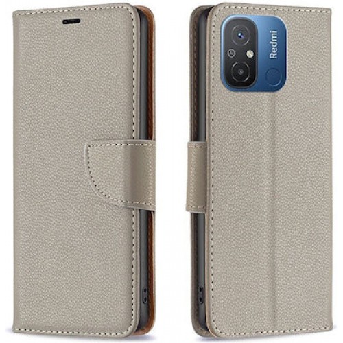 Naxius Book Δερματίνης Γκρι (Redmi Note 8 Pro)