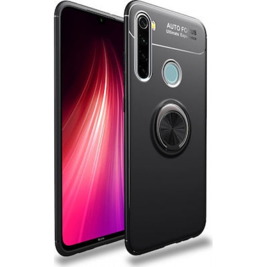 Forcell Ring Kickstand Back Cover Μαύρο (Redmi Note 8)
