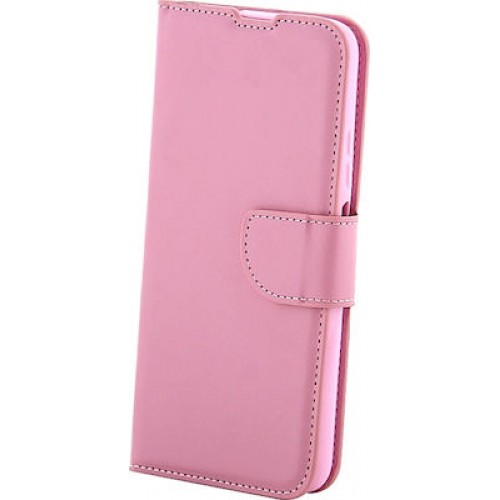 Book Δερματίνης Ροζ (Redmi Note 9)