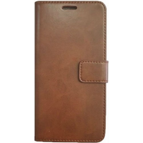 Book Δερματίνης Καφε (Redmi Note 9)