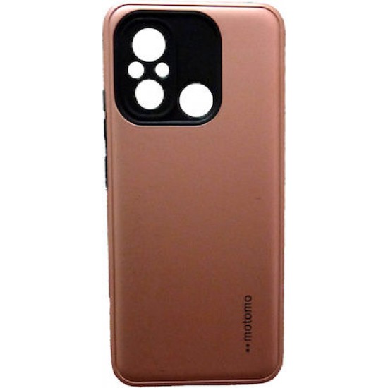 Oem Θήκη Motomo Back Cover Για Xiaomi Redmi 12C / Redmi 11A Ροζ - Χρυσό