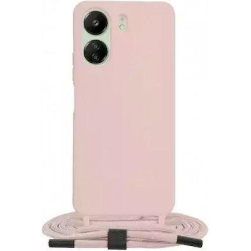 Techsuit Back Cover με Λουράκι Ροζ (Redmi 13C / Poco C65)