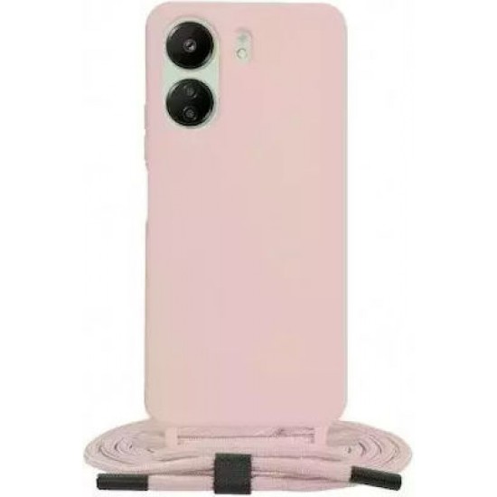 Techsuit Back Cover με Λουράκι Ροζ (Redmi 13C / Poco C65)