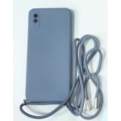 Back Cover Σιλικόνης με Λουράκι Μπλε (Redmi 9A) Back Cover Σιλικόνης με Λουράκι Μπλε (Redmi 9A)